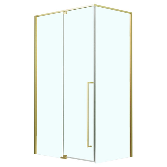 Душевое ограждение Azario MALE 120х80 см AZ-J50-12080-BGL-CL, золото брашированное/прозрачное фото 