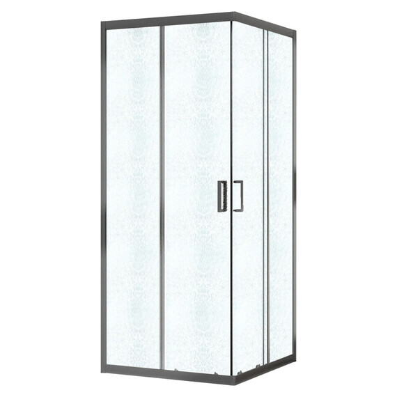 Душевое ограждение Azario PARIS 90х90 см AZ-R06-90-MGR-CHC, графит матовый/стекло "Шиншилла" фото 