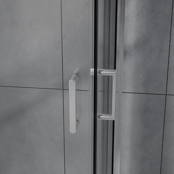 Душевое ограждение Azario VIENNA 100х100 см AZ-R36-100-BGL-CL, золото брашированное/прозрачное фото 6