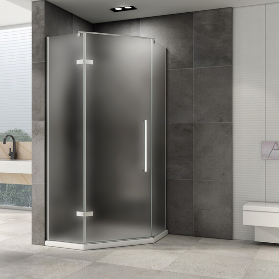 Душевое ограждение Abber Ewiges Wasser 90х90 см AG05090M, хром/матовое фото 2