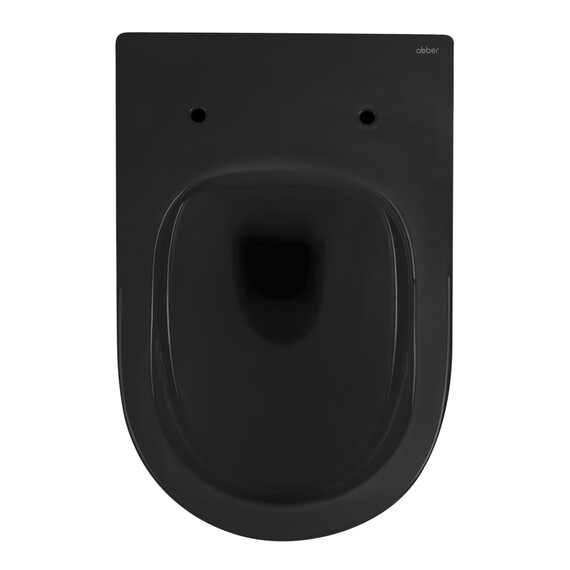 Унитаз подвесной безободковый Abber Bequem AC1103MB с крышкой микролифт, чёрный матовый, Цвет производителя: чёрный матовый фото 13