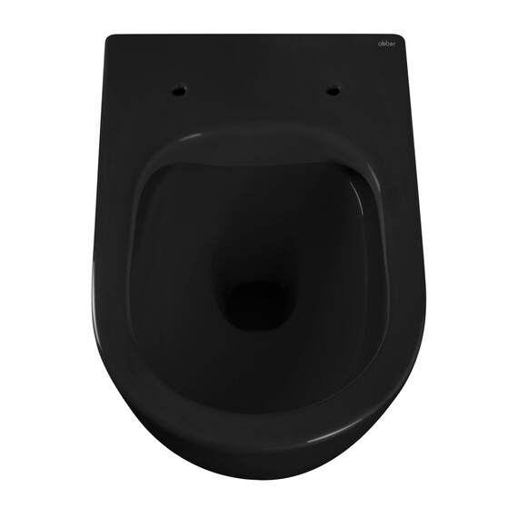 Унитаз подвесной безободковый Abber Bequem AC1103MB с крышкой микролифт, чёрный матовый, Цвет производителя: чёрный матовый фото 14
