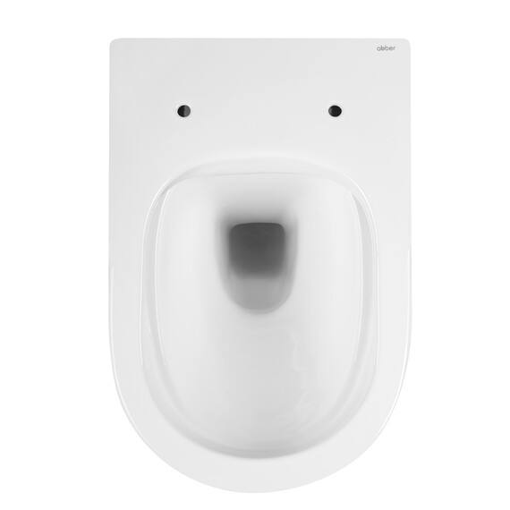 Унитаз подвесной безободковый Abber Bequem AC1103 с крышкой микролифт, белый, Цвет производителя: белый фото 13