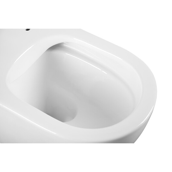 Унитаз подвесной безободковый Abber Bequem AC1103 с крышкой микролифт, белый, Цвет производителя: белый фото 15