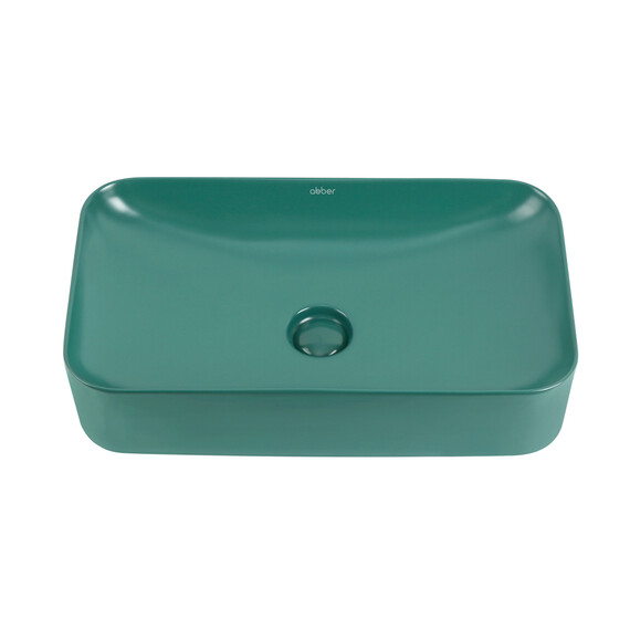 Раковина-чаша Abber Rechteck 60 см AC2204MBG, зелёный матовый фото 3