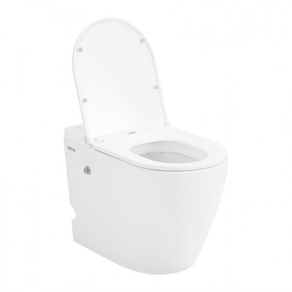 Унитаз приставной безободковый импульсный Abber Bequem AC1115P с крышкой микролифт (выпуск горизонтальный) фото 16