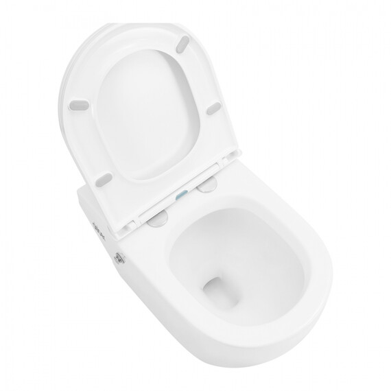Унитаз приставной безободковый импульсный Abber Bequem AC1115P с крышкой микролифт (выпуск горизонтальный) фото 17