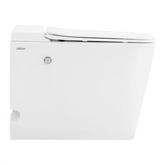 Унитаз приставной безободковый импульсный Abber Rechteck AC1213P с крышкой микролифт (выпуск горизонтальный) фото 14