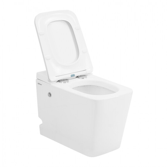 Унитаз приставной безободковый импульсный Abber Rechteck AC1213P с крышкой микролифт (выпуск горизонтальный) фото 17