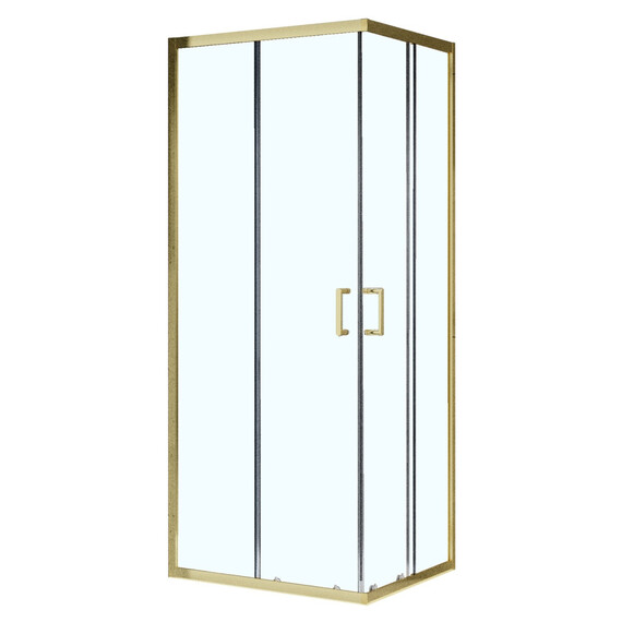 Душевое ограждение Azario VIENNA 90х90 см AZ-R36-90-BGL-CL, золото брашированное/прозрачное фото 