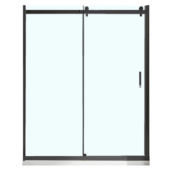Душевая дверь Azario BERN 170 см AZ-733-170-BM-CL, чёрный матовый/прозрачное фото 
