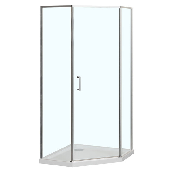 Душевое ограждение Azario SAKURA 100х100 см AZ-21C-100-CH-CL, хром/прозрачное фото 2