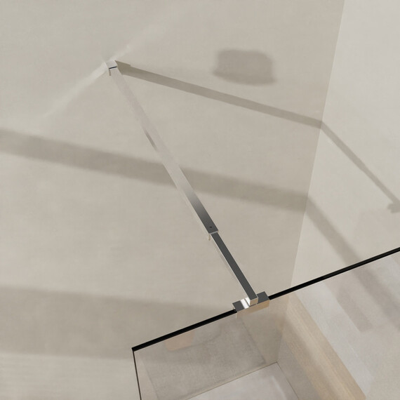 Душевая перегородка Azario Walk-in 110 см AZ-251-110-MGR-CL (стекло 8 мм) графит матовый/прозрачное фото 6