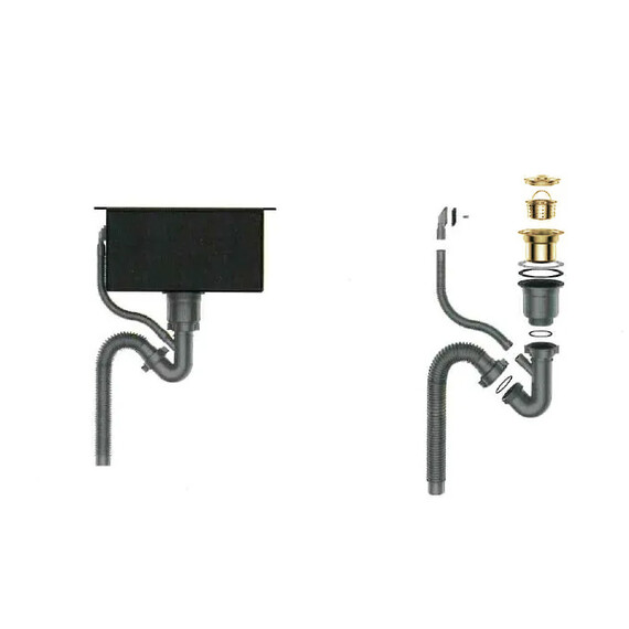 Кухонная мойка Gerhans K37851G-R 1 мм, золото, Цвет производителя: золото фото 10