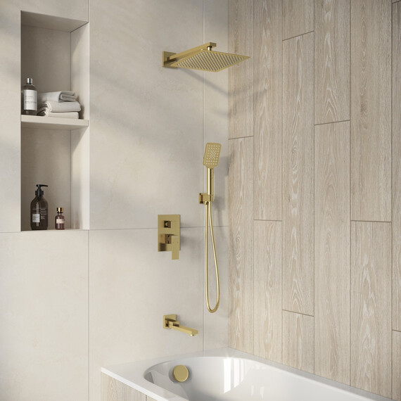 Душевая система для ванны Grossman Style 501.K35.05.320, золото брашированное фото 3