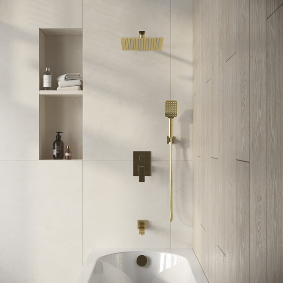 Душевая система для ванны Grossman Style 501.K35.05.320, золото брашированное фото 4