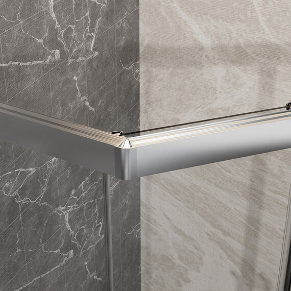 Душевое ограждение Azario OSAKA 90х90 см AZ-092K2-90-BGL-CL, золото брашированное/прозрачное фото 4