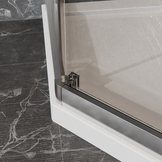 Душевое ограждение Azario OSAKA 90х90 см AZ-092K2-90-BGL-CL, золото брашированное/прозрачное фото 6