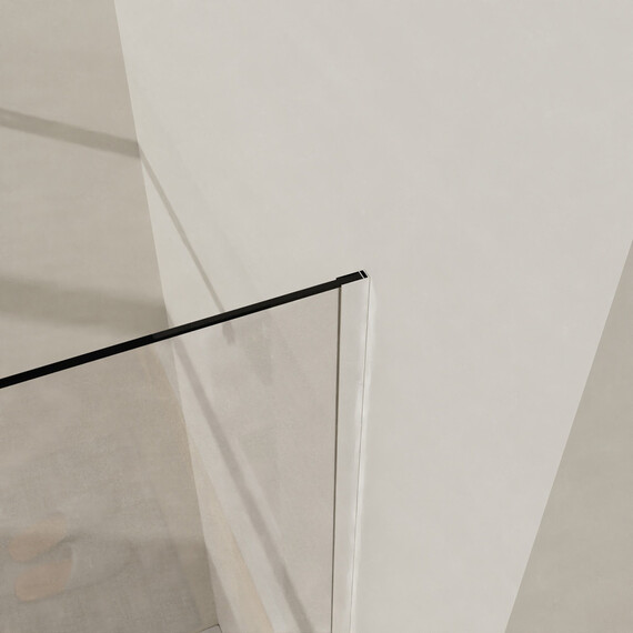 Душевая перегородка Azario Walk-in 90 см AZ-251-90-MGR-CL (стекло 8 мм) графит матовый/прозрачное фото 2