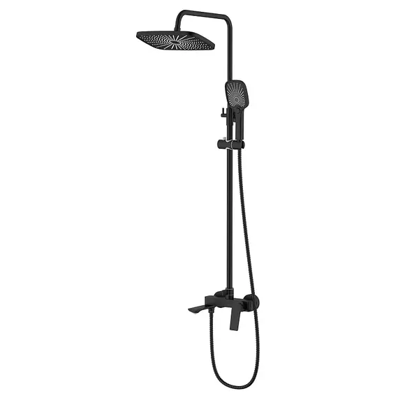 Душевая стойка Azario Lursy AZ-K2349B, чёрный матовый фото 