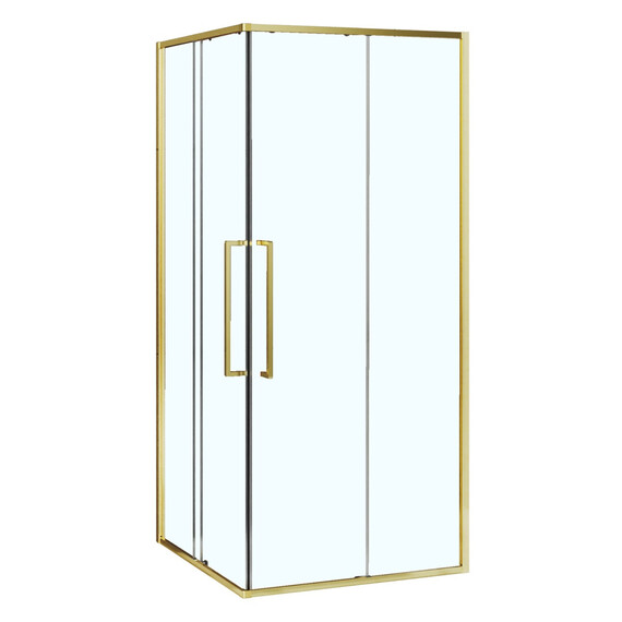 Душевое ограждение Azario SHANGHAI 90x90 см AZ-R43-90-BGL-CL, золото брашированное/прозрачное фото 