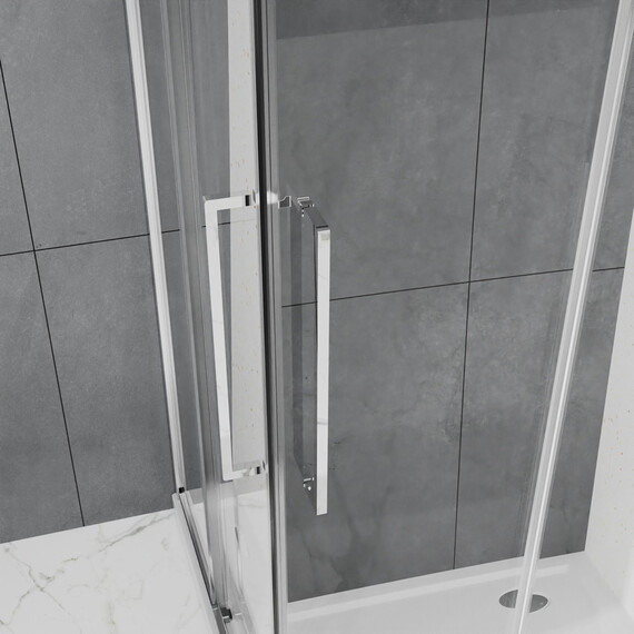 Душевое ограждение Azario SHANGHAI 90x90 см AZ-R43-90-BGL-CL, золото брашированное/прозрачное фото 3