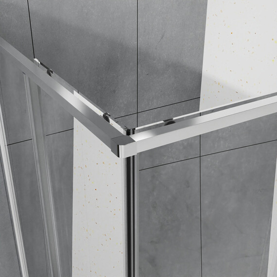 Душевое ограждение Azario SHANGHAI 90x90 см AZ-R43-90-BGL-CL, золото брашированное/прозрачное фото 4