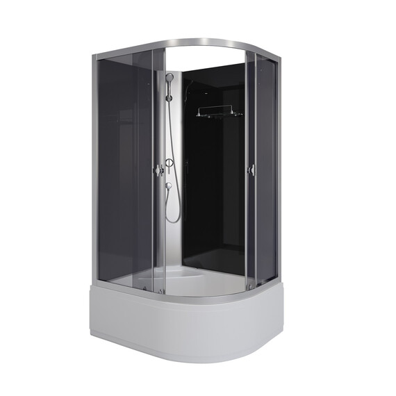 Душевая кабина Niagara Eco 110x80 см E110/80/40L/TN/BK (безсиликоновая сборка) хром/тонированное фото 2