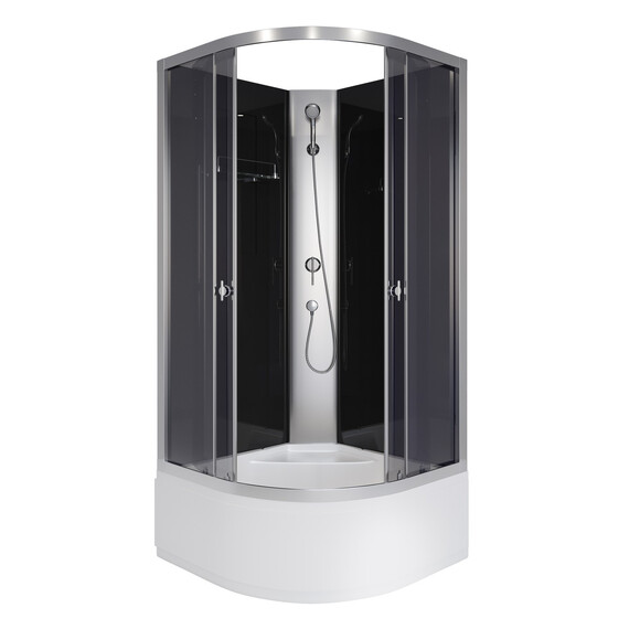 Душевая кабина Niagara Eco 80x80 см E80/40/TN/BK (безсиликоновая сборка) хром матовый/тонированное фото 2