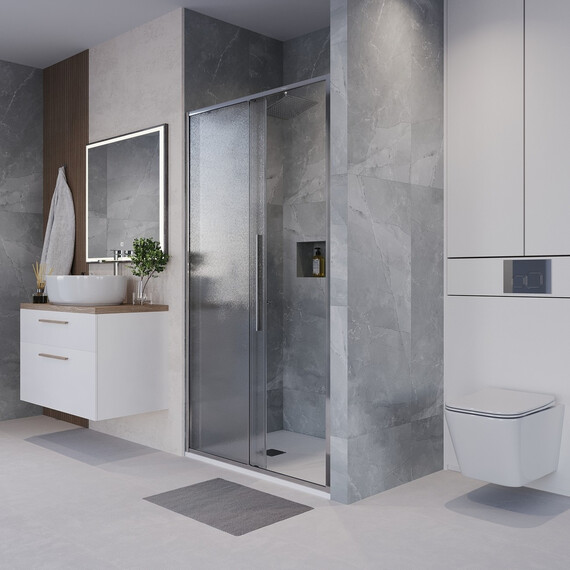 Душевая дверь Niagara Nova 130 см NG-65-13CH, хром/шиншилла фото 4