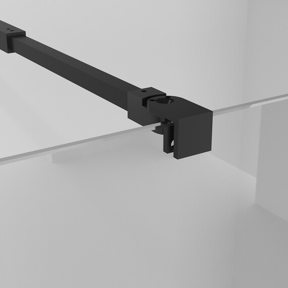 Душевая перегородка Niagara Nova 80 см NG-670-80ВLACK (стекло 8 мм) чёрный матовый/прозрачное фото 10