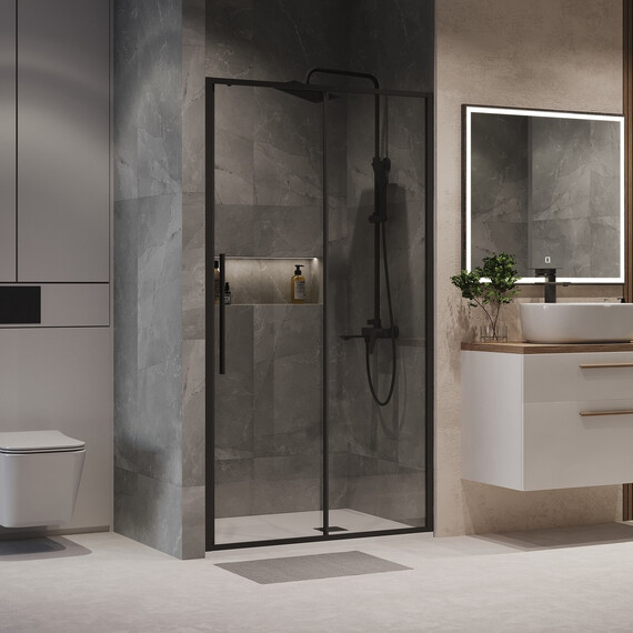 Душевая дверь Niagara Nova 130 см NG-84-13AB, чёрный матовый/прозрачное фото 3