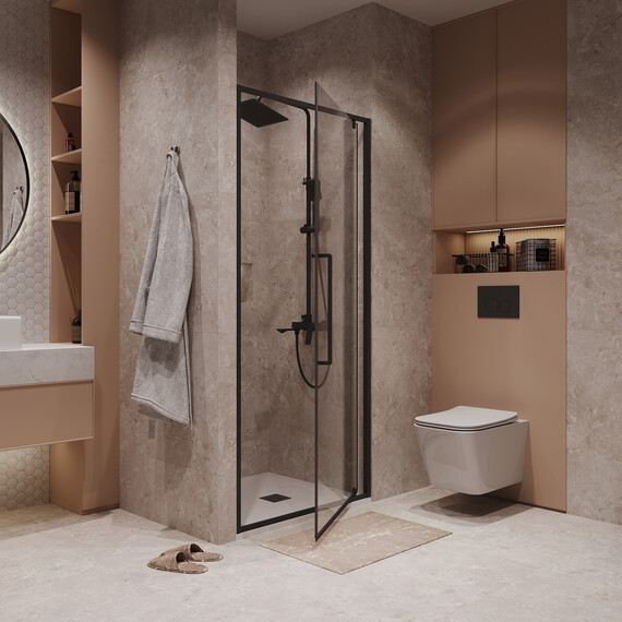 Душевая дверь Niagara Nova 100 см NG-85-10AB, чёрный матовый/прозрачное фото 9