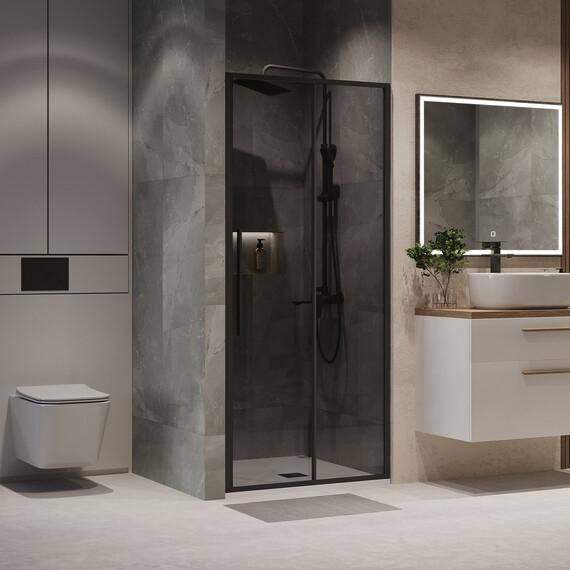 Душевая дверь Niagara Nova 100 см NG-85-10TB, чёрный матовый/тонированное фото 3