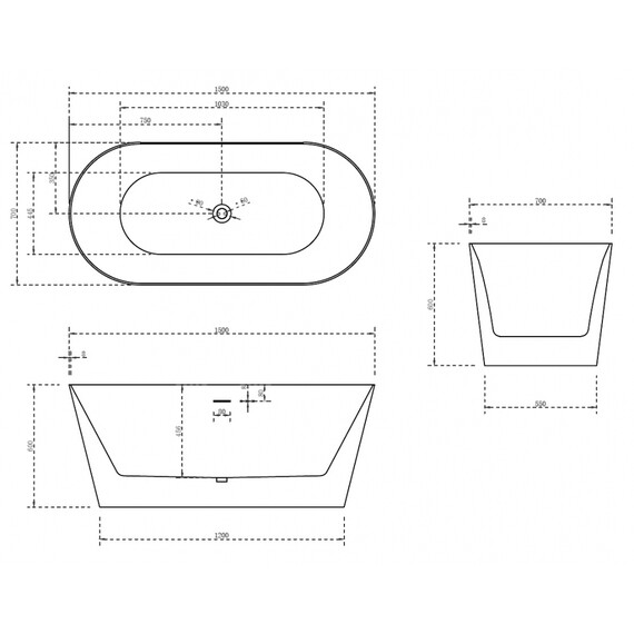 Ванна отдельностоящая Abber AB9222-1.5 150x70 см фото 11