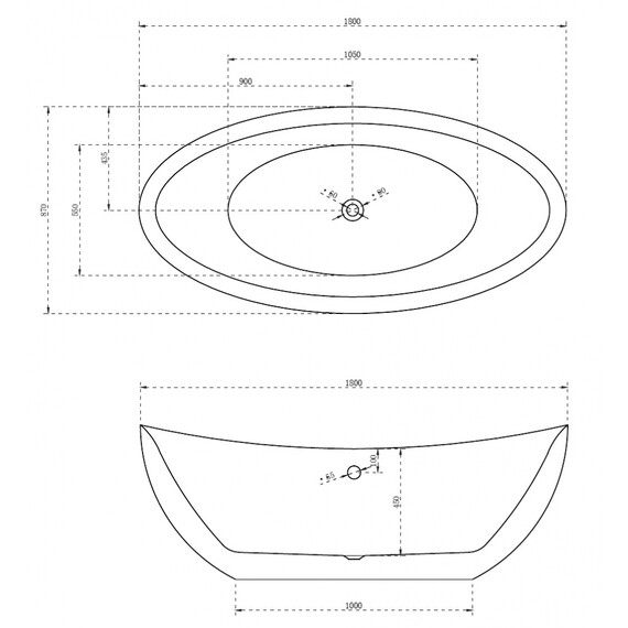 Ванна отдельностоящая Abber AB9248 180x87 см фото 11