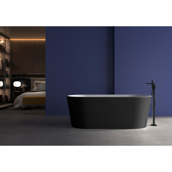 Ванна отдельностоящая Abber AB9209MB 170x80 см, черный матовый фото 8