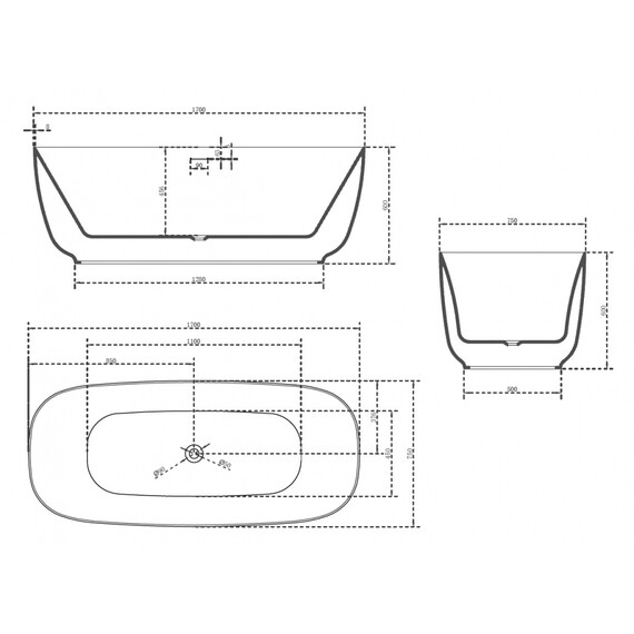 Ванна отдельностоящая Abber AB9260 170x75 см фото 11