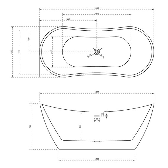 Ванна отдельностоящая Abber AB9322 180x80 см фото 9