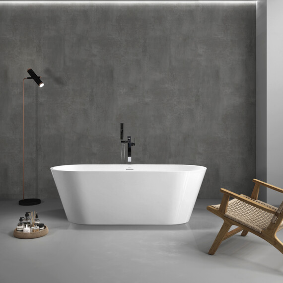 Ванна отдельностоящая Abber AB9320-1.5 150x75 см, Размер - мм: 1500x750 фото 8