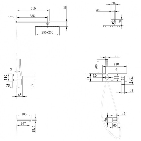 Душевая система для ванны Abber Daheim AF8217 фото 3