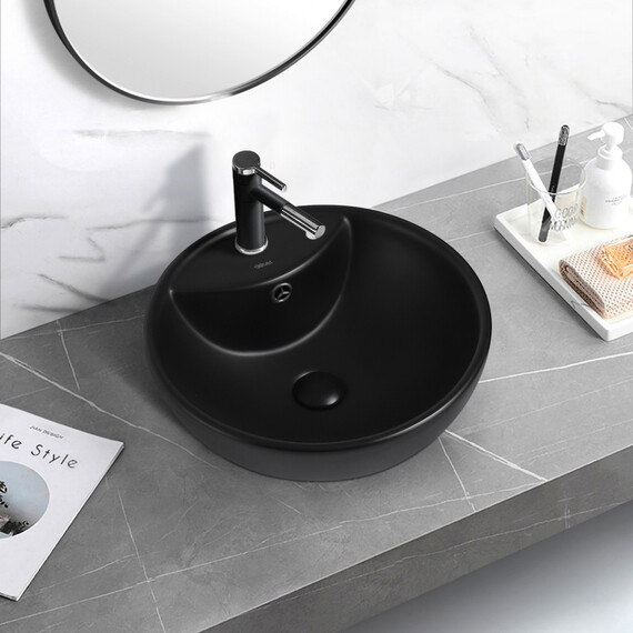 Раковина-чаша Abber Bequem 46 см AC2101MB, черный матовый фото 4