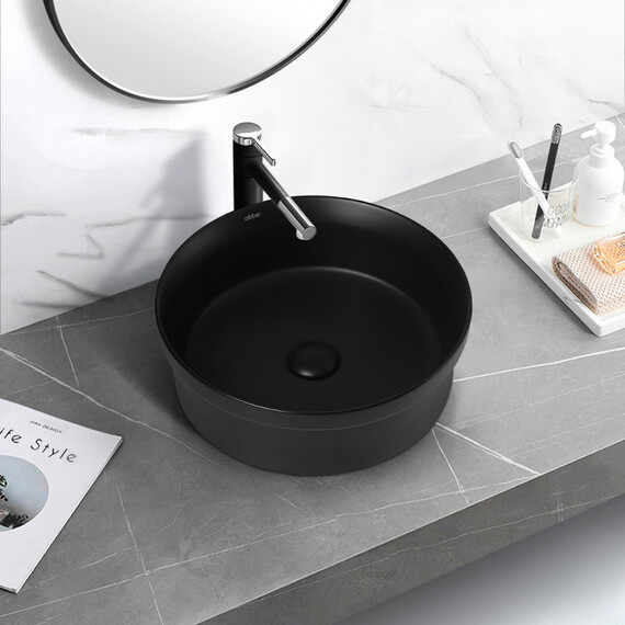 Раковина-чаша Abber Bequem 40 см AC2103MB, черный матовый фото 3