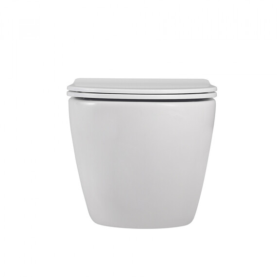 Унитаз подвесной безободковый Abber Bequem AC1100 с крышкой микролифт, Цвет производителя: белый фото 12