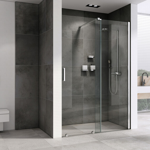 Душевая дверь Abber Komfort 120 см AG90120 (стекло 8 мм), хром/прозрачное фото 3