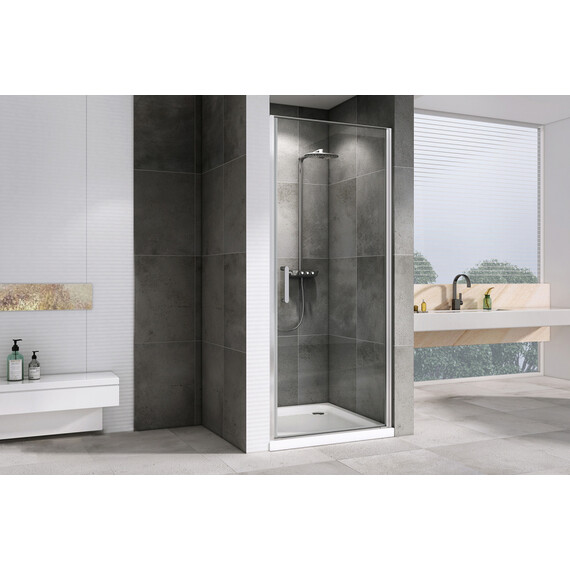 Душевая дверь Abber Sonnenstrand 80 см AG04080, хром/прозрачное фото 3