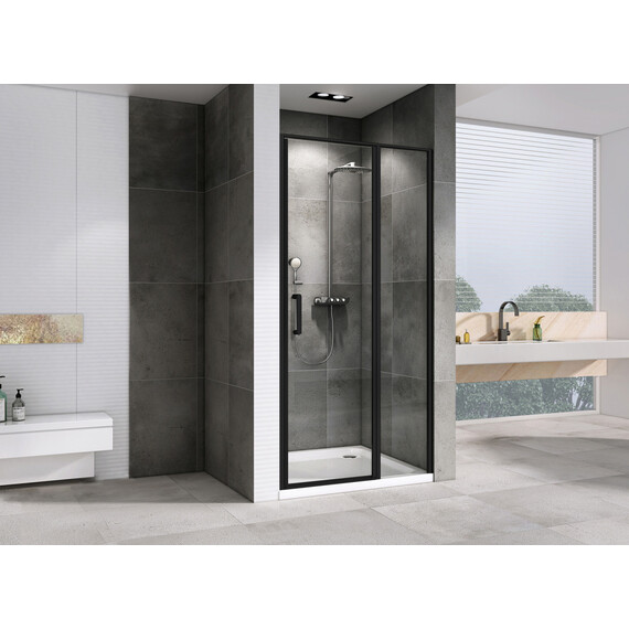 Душевая дверь Abber Sonnenstrand 110 см AG04110BS, черный/прозрачное фото 2