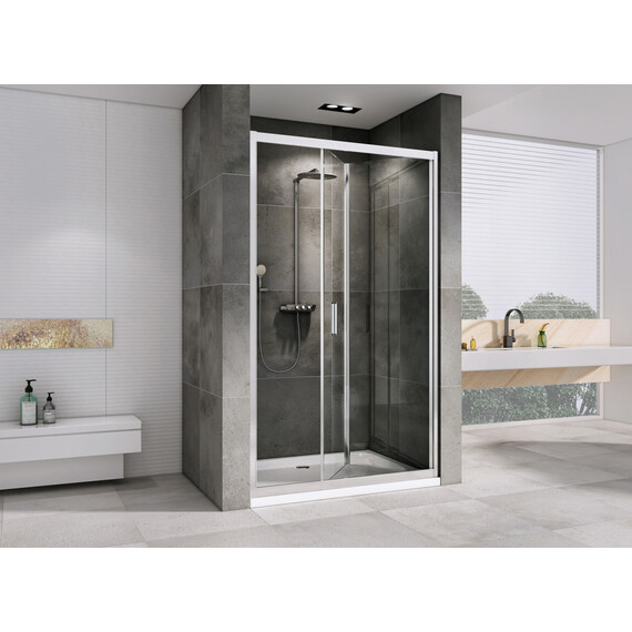 Душевая дверь Abber Sonnenstrand 110 см AG07110, хром/прозрачное фото 4