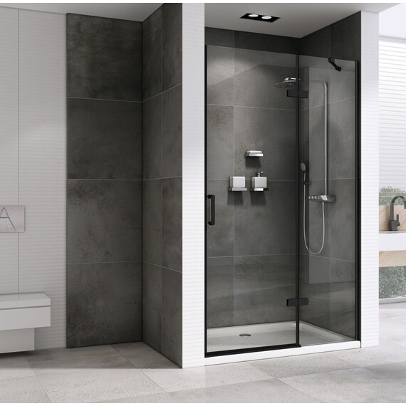 Душевая дверь Abber Zart 120 см AG08120B, черный/прозрачное фото 2