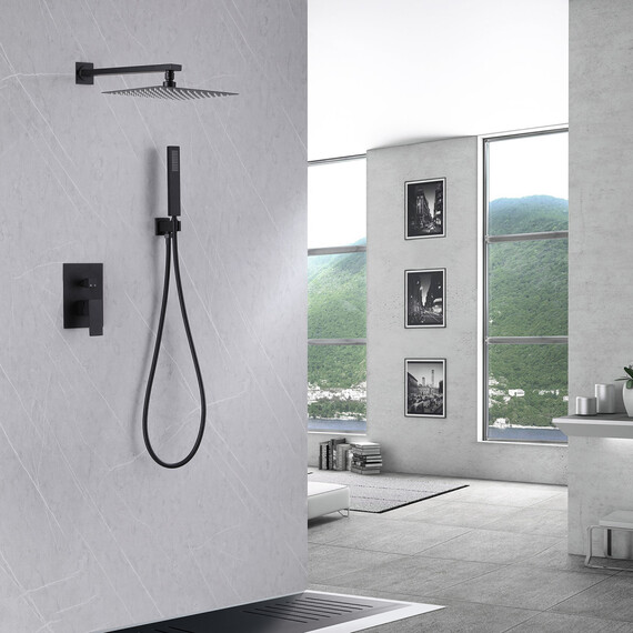 Душевая система для душа Abber Daheim AF8219B, черный матовый фото 2